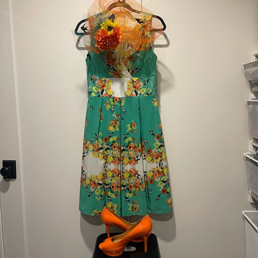 Kentucky derby bundle. Dress, shoes, fascinator